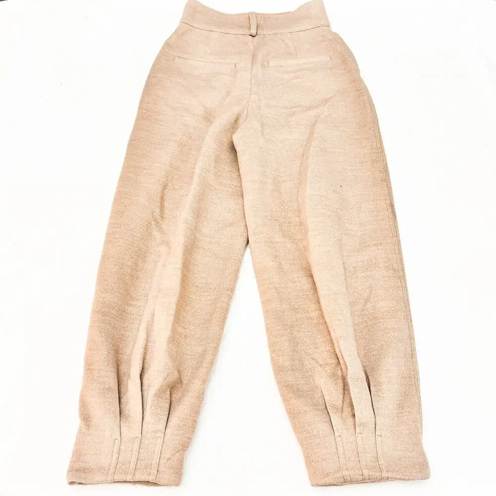 Free People Light Brown Balloon Jogger Style Slack Dress Pants Size 4